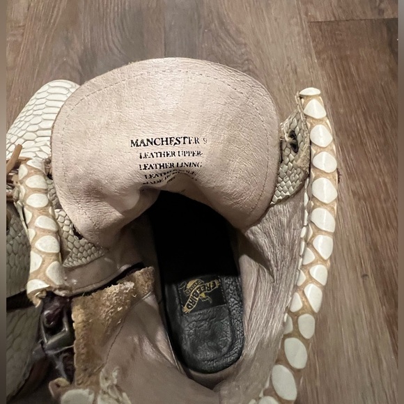 Cream Textured Women's Boots - Picture 8 of 11